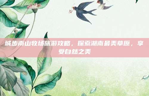 城步南山牧场旅游攻略,探索湖南最美草原,享受自然之美