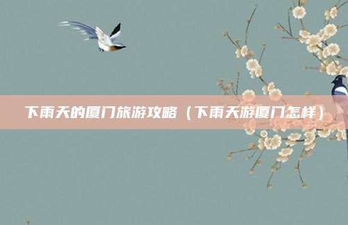 下雨天的厦门旅游攻略（下雨天游厦门怎样）