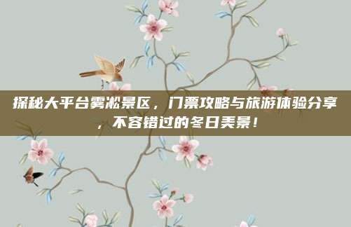探秘大平台雾凇景区，门票攻略与旅游体验分享，不容错过的冬日美景！
