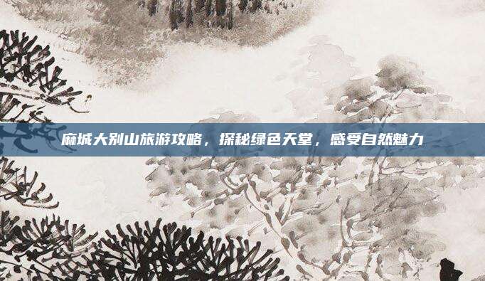 麻城大别山旅游攻略，探秘绿色天堂，感受自然魅力