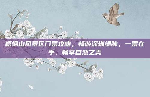 梧桐山风景区门票攻略，畅游深圳绿肺，一票在手，畅享自然之美