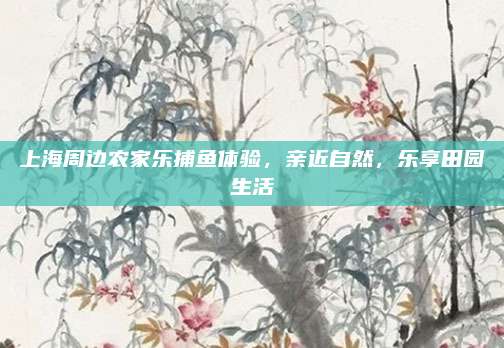 上海周边农家乐捕鱼体验,亲近自然,乐享田园生活