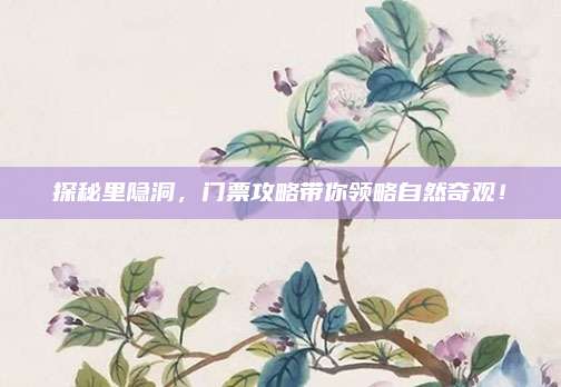 探秘里隐洞，门票攻略带你领略自然奇观！