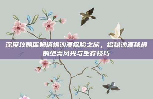 深度攻略库姆塔格沙漠探险之旅，揭秘沙漠秘境的绝美风光与生存技巧