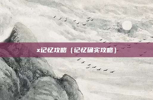 x记忆攻略(记忆确实攻略)