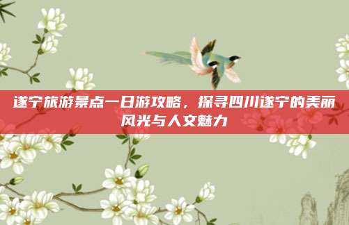 遂宁旅游景点一日游攻略，探寻四川遂宁的美丽风光与人文魅力