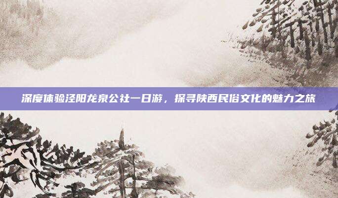 深度体验泾阳龙泉公社一日游，探寻陕西民俗文化的魅力之旅