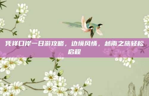 凭祥口岸一日游攻略，边境风情，越南之旅轻松启程