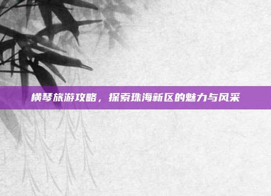 横琴旅游攻略,探索珠海新区的魅力与风采