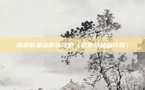 南京紫金山游玩攻略（南京紫金山介绍）