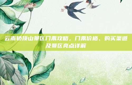 云南轿顶山景区门票攻略，门票价格、购买渠道及景区亮点详解