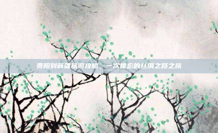 贵阳到新疆旅游攻略，一次难忘的丝绸之路之旅