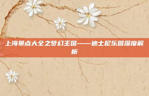 上海景点大全之梦幻王国——迪士尼乐园深度解析