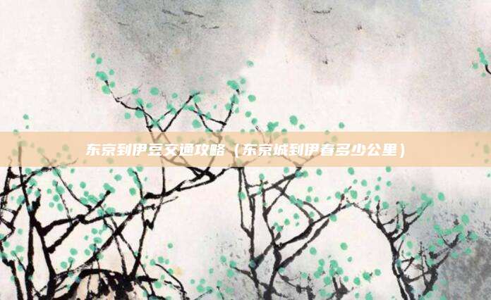 东京到伊豆交通攻略(东京城到伊春多少公里)