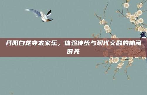 丹阳白龙寺农家乐，体验传统与现代交融的休闲时光