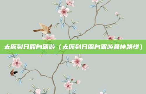 太原到日照自驾游(太原到日照自驾游最佳路线)