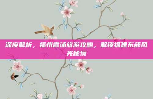 深度解析，福州霞浦旅游攻略，解锁福建东部风光秘境