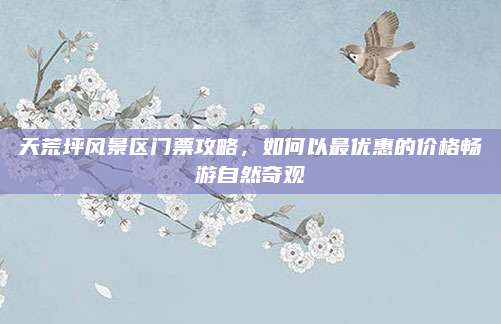 天荒坪风景区门票攻略，如何以最优惠的价格畅游自然奇观