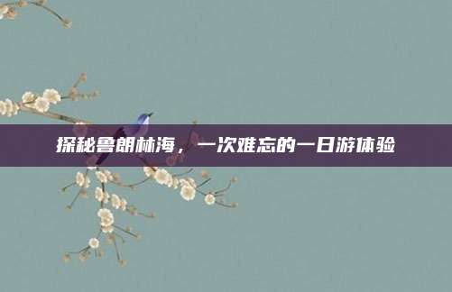 探秘鲁朗林海，一次难忘的一日游体验