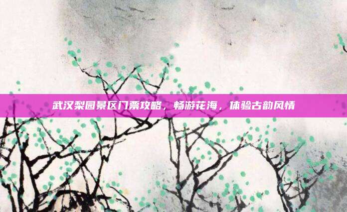 武汉梨园景区门票攻略，畅游花海，体验古韵风情