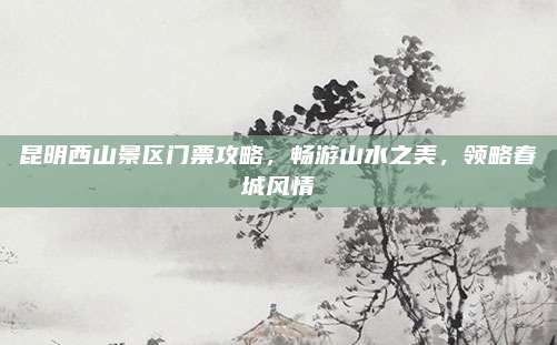 昆明西山景区门票攻略，畅游山水之美，领略春城风情
