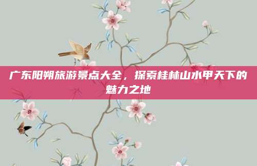 广东阳朔旅游景点大全，探索桂林山水甲天下的魅力之地