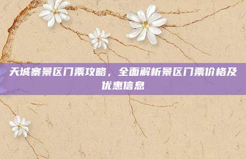 天城寨景区门票攻略，全面解析景区门票价格及优惠信息