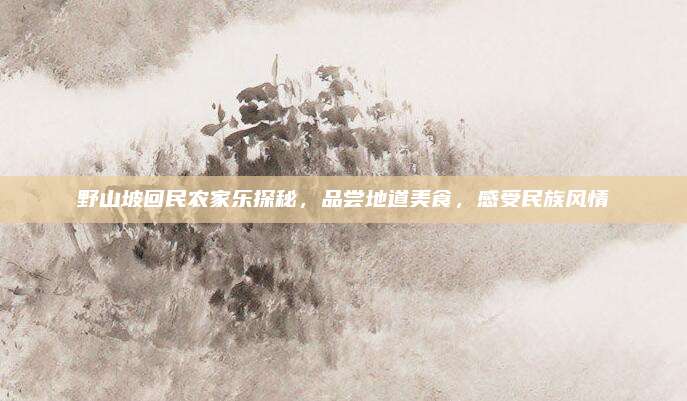 野山坡回民农家乐探秘，品尝地道美食，感受民族风情