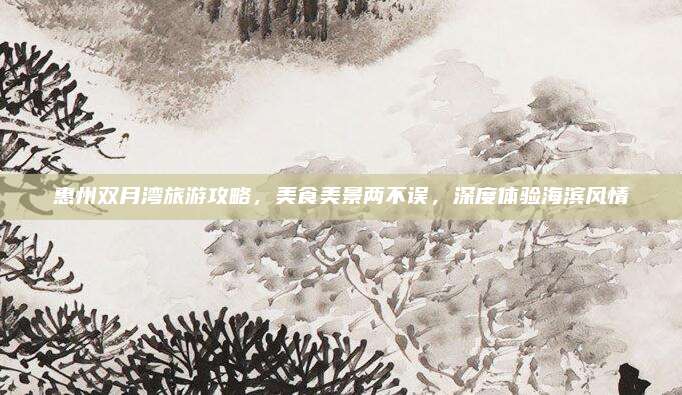 惠州双月湾旅游攻略，美食美景两不误，深度体验海滨风情