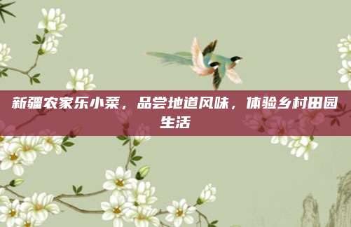 新疆农家乐小菜，品尝地道风味，体验乡村田园生活