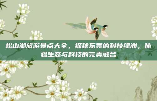 松山湖旅游景点大全，探秘东莞的科技绿洲，体验生态与科技的完美融合