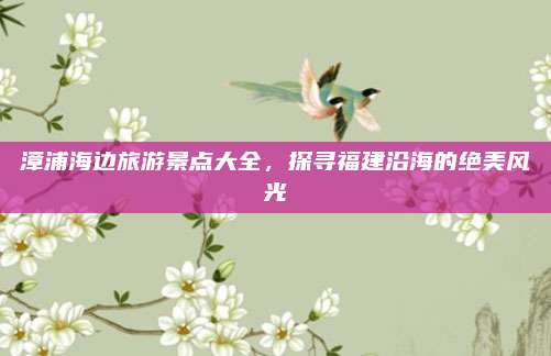 漳浦海边旅游景点大全，探寻福建沿海的绝美风光
