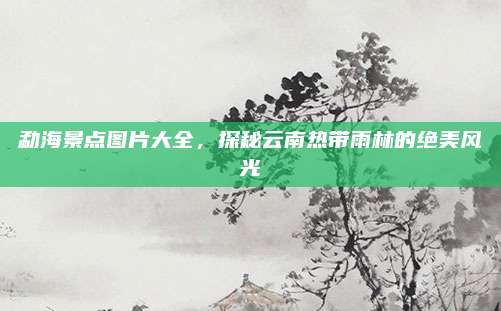 勐海景点图片大全，探秘云南热带雨林的绝美风光