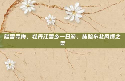 踏雪寻梅，牡丹江雪乡一日游，体验东北风情之美
