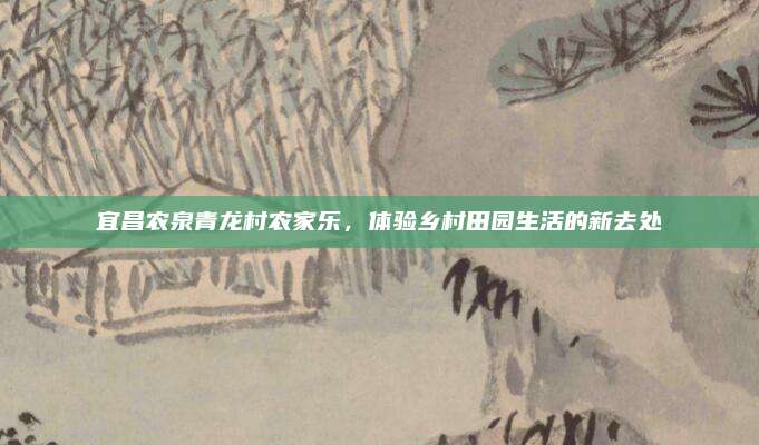 宜昌农泉青龙村农家乐，体验乡村田园生活的新去处