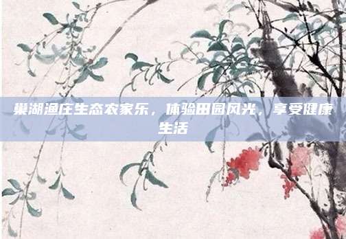巢湖渔庄生态农家乐，体验田园风光，享受健康生活