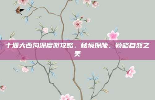 十堰大西沟深度游攻略，秘境探险，领略自然之美