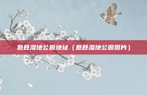 息县湿地公园地址(息县湿地公园图片)