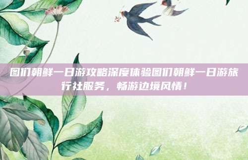 图们朝鲜一日游攻略深度体验图们朝鲜一日游旅行社服务，畅游边境风情！
