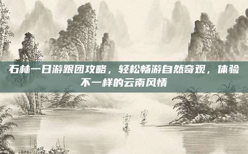 石林一日游跟团攻略，轻松畅游自然奇观，体验不一样的云南风情