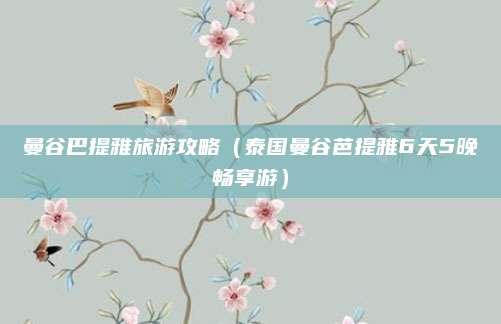 曼谷巴提雅旅游攻略(泰国曼谷芭提雅6天5晚畅享游)