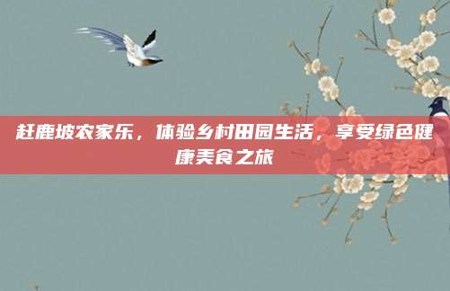 赶鹿坡农家乐，体验乡村田园生活，享受绿色健康美食之旅