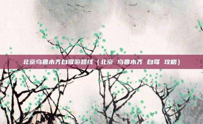北京乌鲁木齐自驾游路线(北京 乌鲁木齐 自驾 攻略)