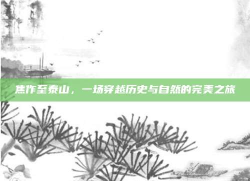 焦作至泰山，一场穿越历史与自然的完美之旅