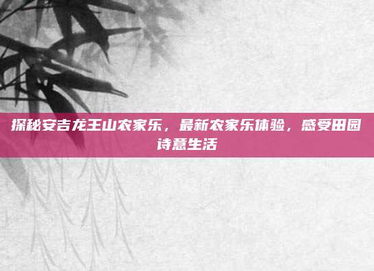 探秘安吉龙王山农家乐,最新农家乐体验,感受田园诗意生活