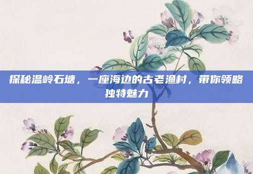 探秘温岭石塘，一座海边的古老渔村，带你领略独特魅力