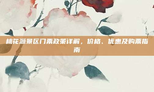桃花源景区门票政策详解，价格、优惠及购票指南