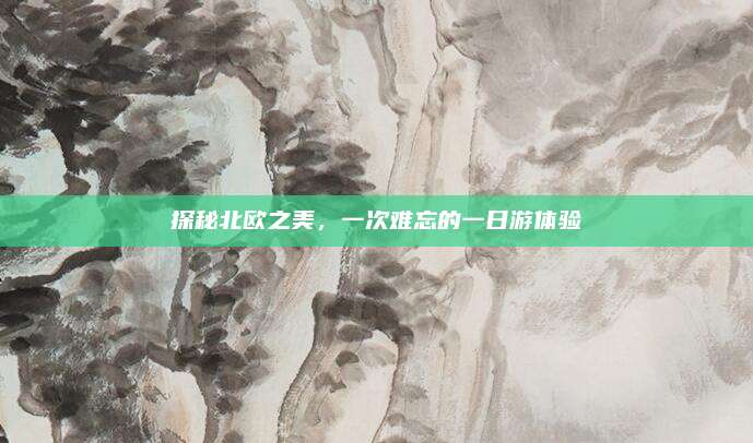 探秘北欧之美，一次难忘的一日游体验