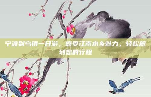 宁波到乌镇一日游，感受江南水乡魅力，轻松规划您的行程