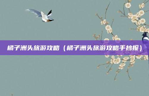 橘子洲头旅游攻略（橘子洲头旅游攻略手抄报）